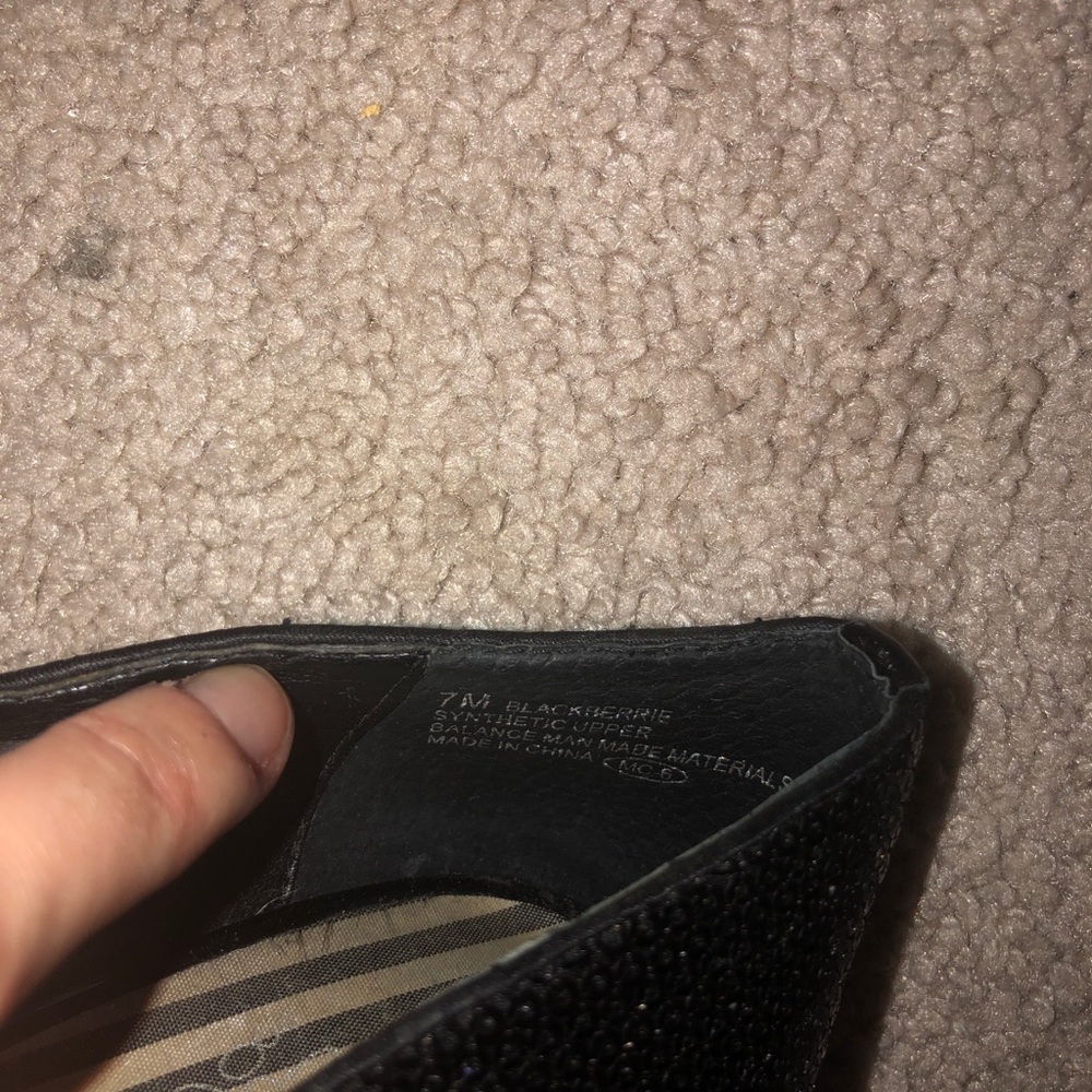 Black Sequins Heels With Open Toe - image 4